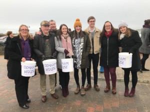 Collecting for Ozanam House on the day